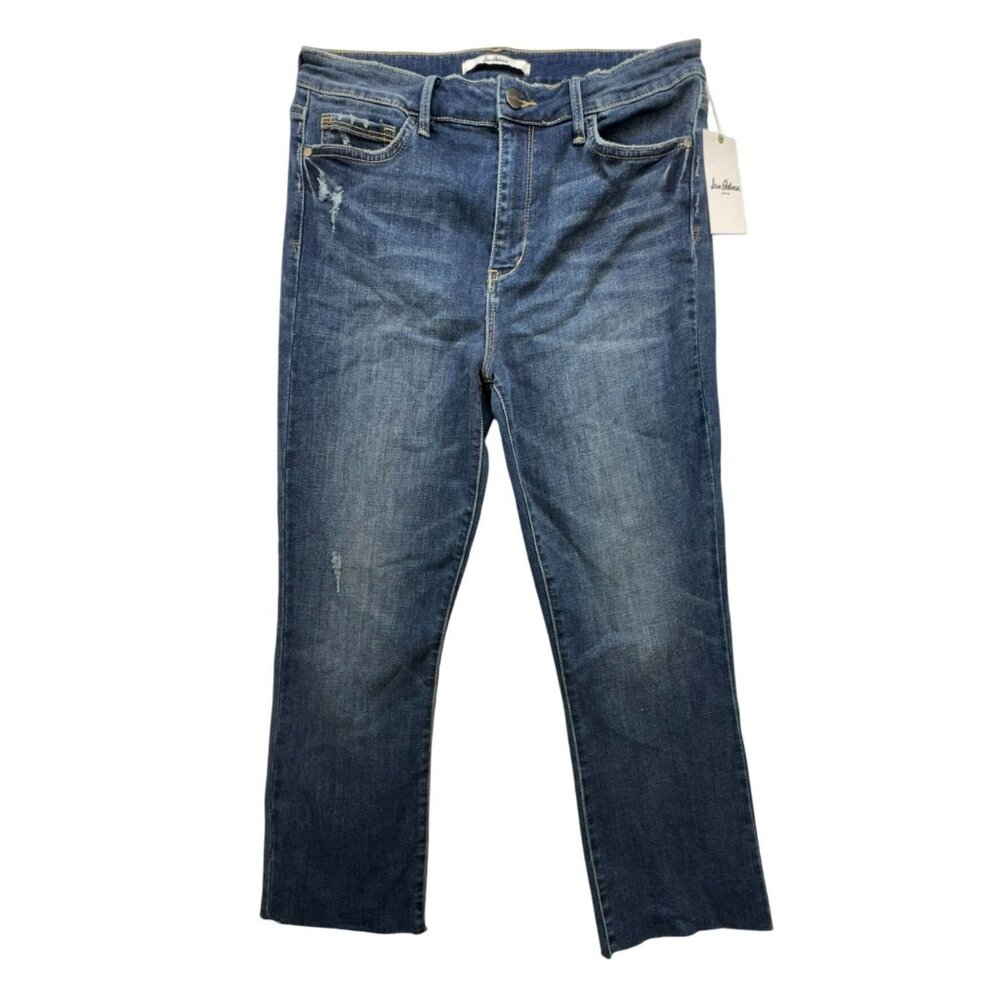 Sam Edelman Womens Stiletto Crop Boot Jeans Size 14/32 High Rise Blue Denim